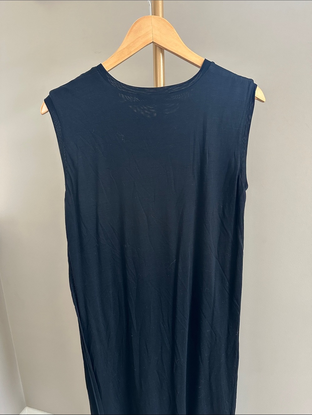 Acne Studios Black Lace Tencel Maxi Dress Asymmetrical Hem Tank Medium - Picture 9 of 10